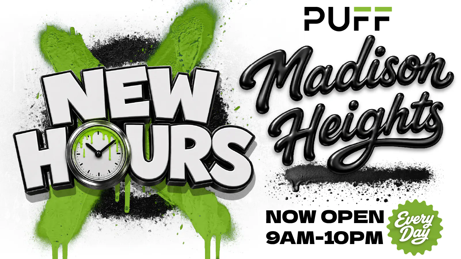 PUFF Madison Heights - Recreational 21+ listing banner
