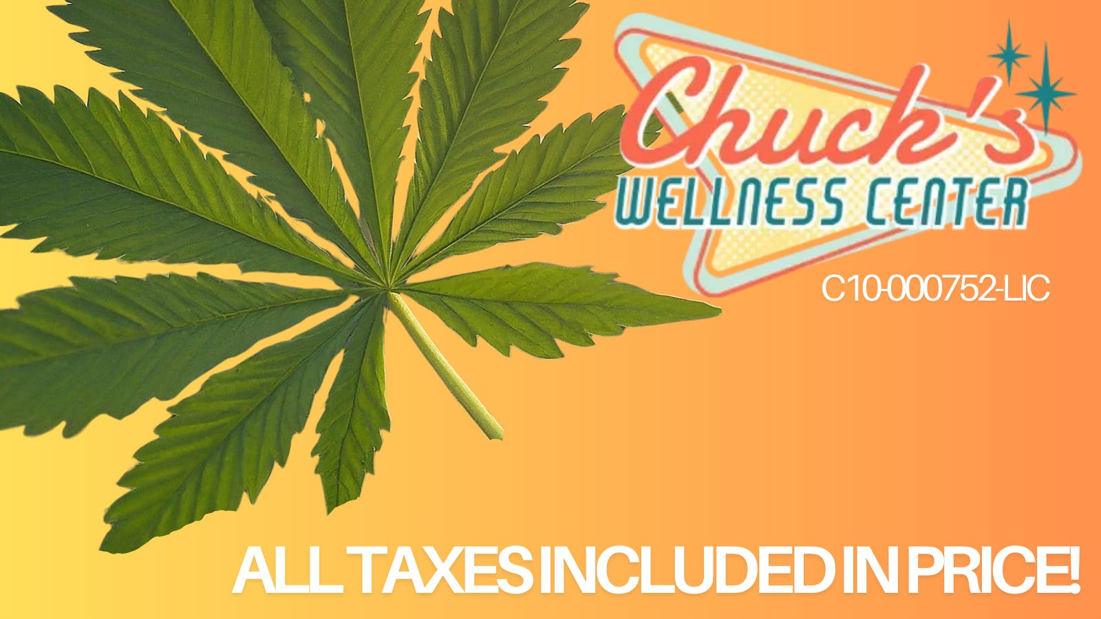 Chuck's Wellness Center - Taxes Included in Prices! listing banner