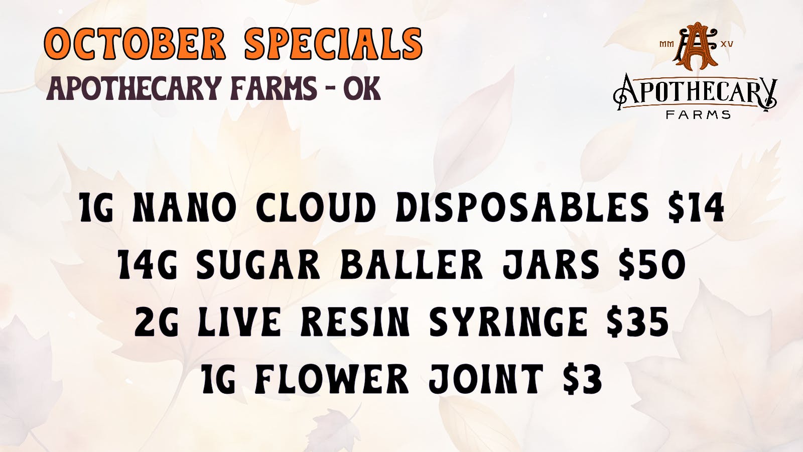 Apothecary Farms - Tulsa listing banner