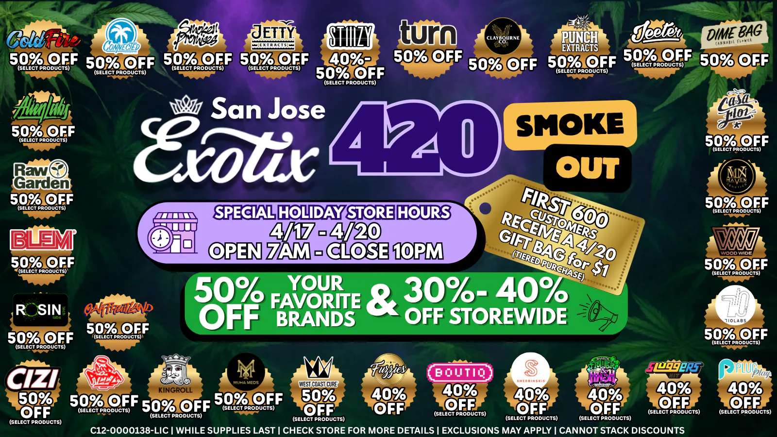 Exotix Weed Dispensary San Jose listing banner