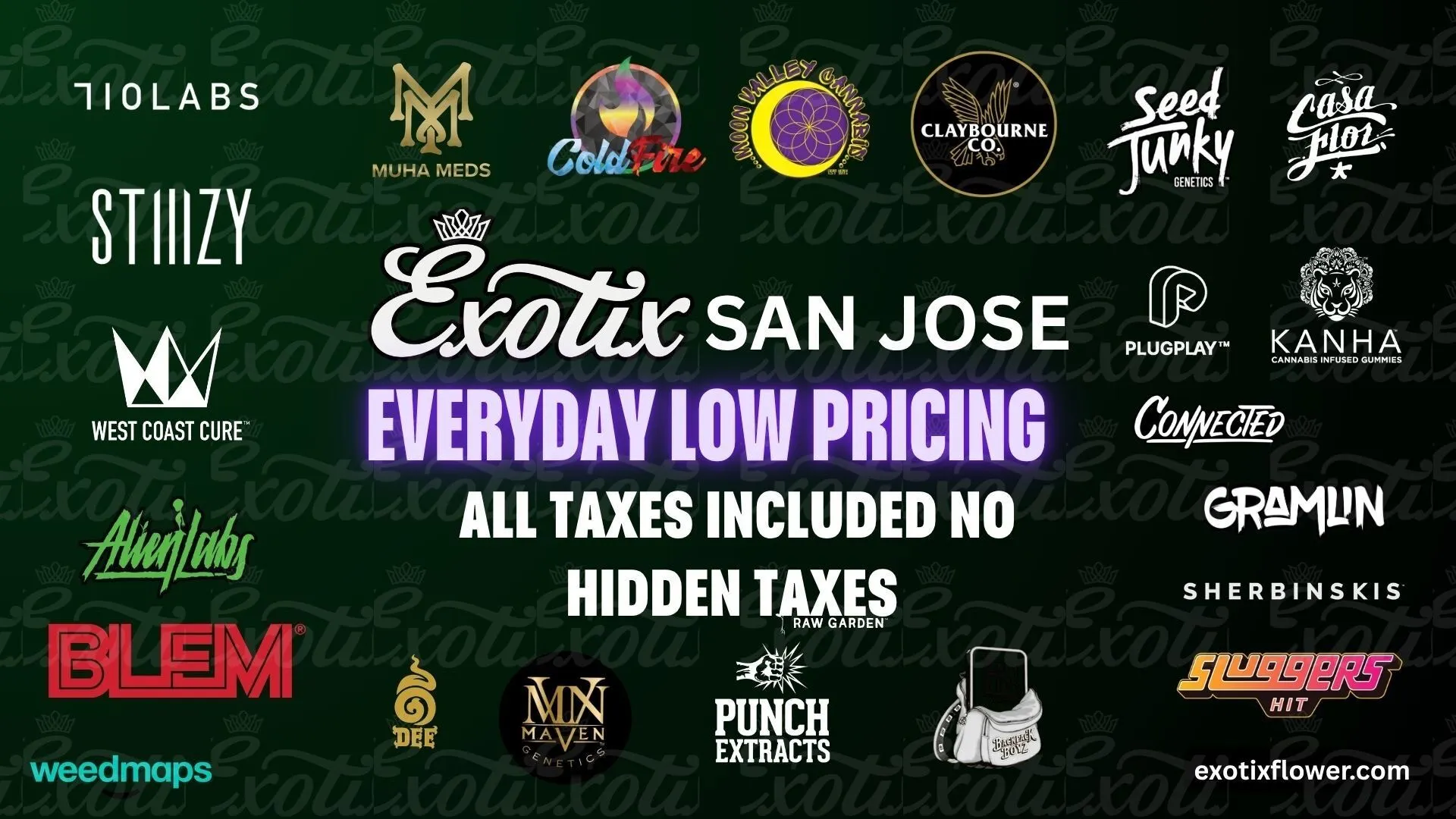 Exotix Weed Dispensary San Jose listing banner
