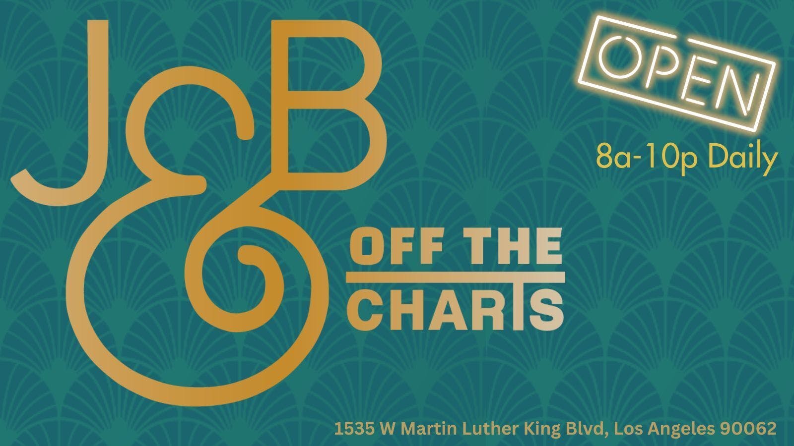Off the Charts Powered by Josephine & Billie's - Now Open! listing banner