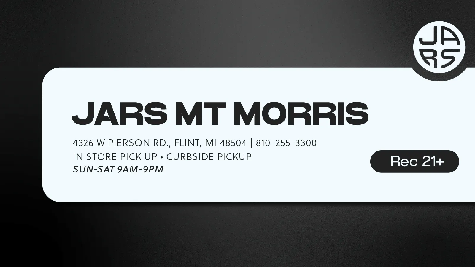 JARS Cannabis - Mt. Morris listing banner