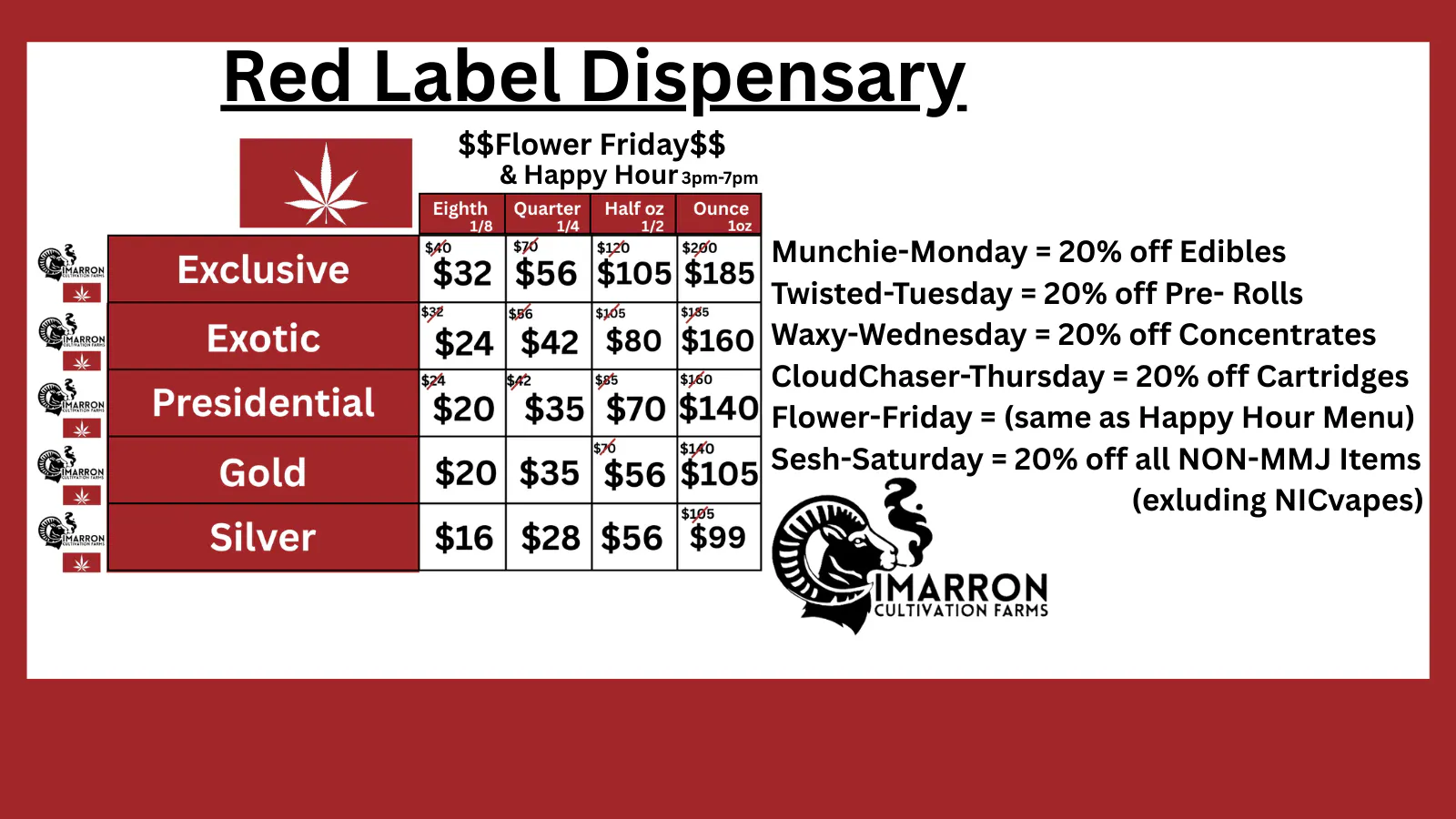 Red Label Dispensary listing banner
