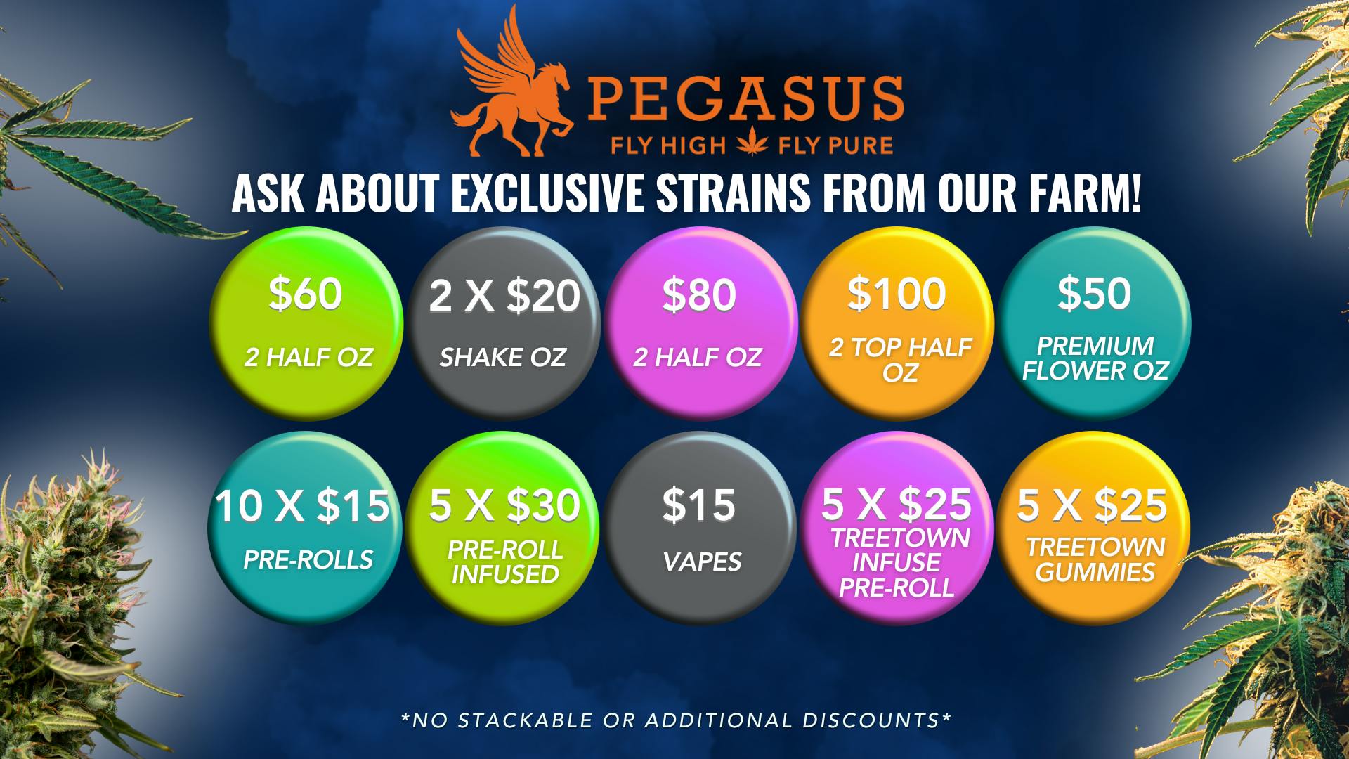 Pegasus “Fly High Fly Pure” listing banner