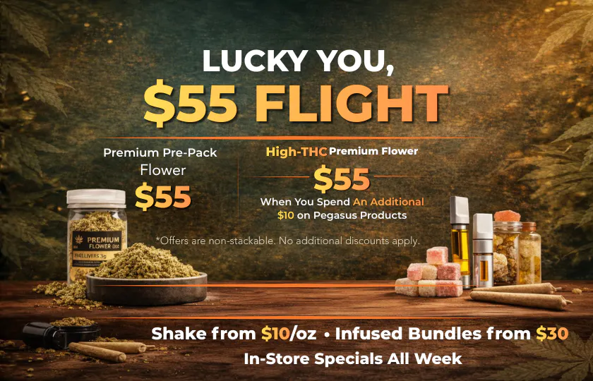 Pegasus “Fly High Fly Pure” listing banner