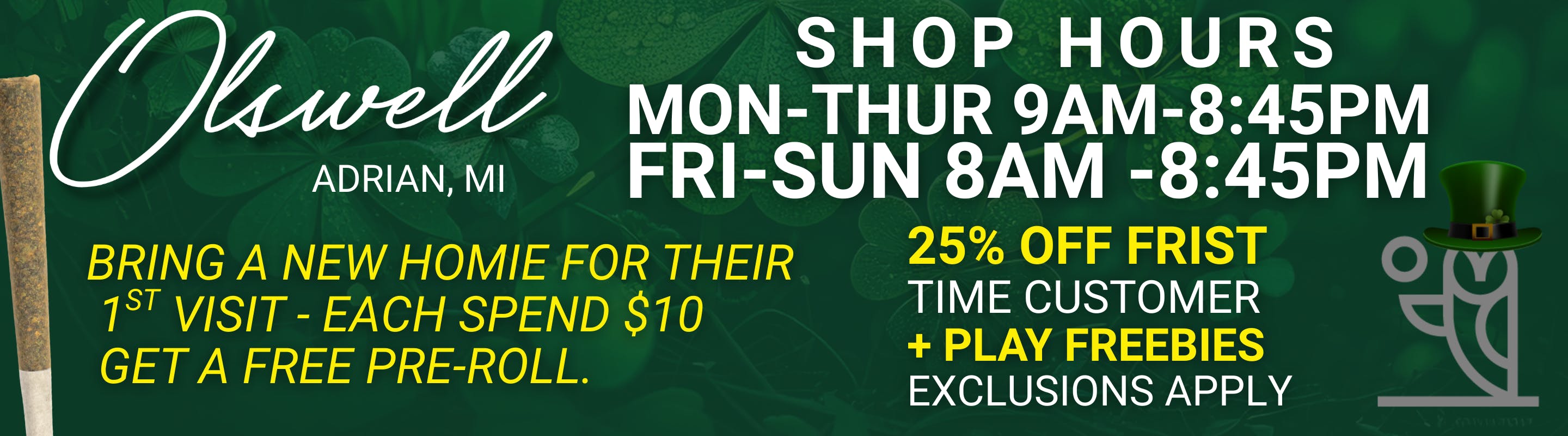 Olswell Cannabis Co listing banner