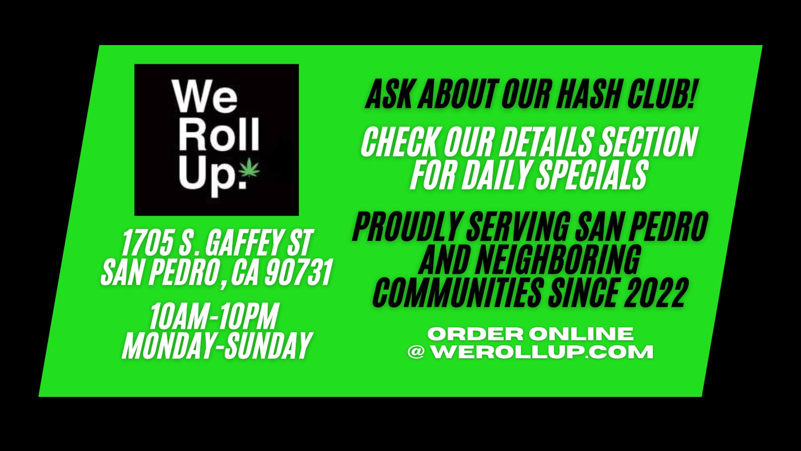 We Roll Up listing banner