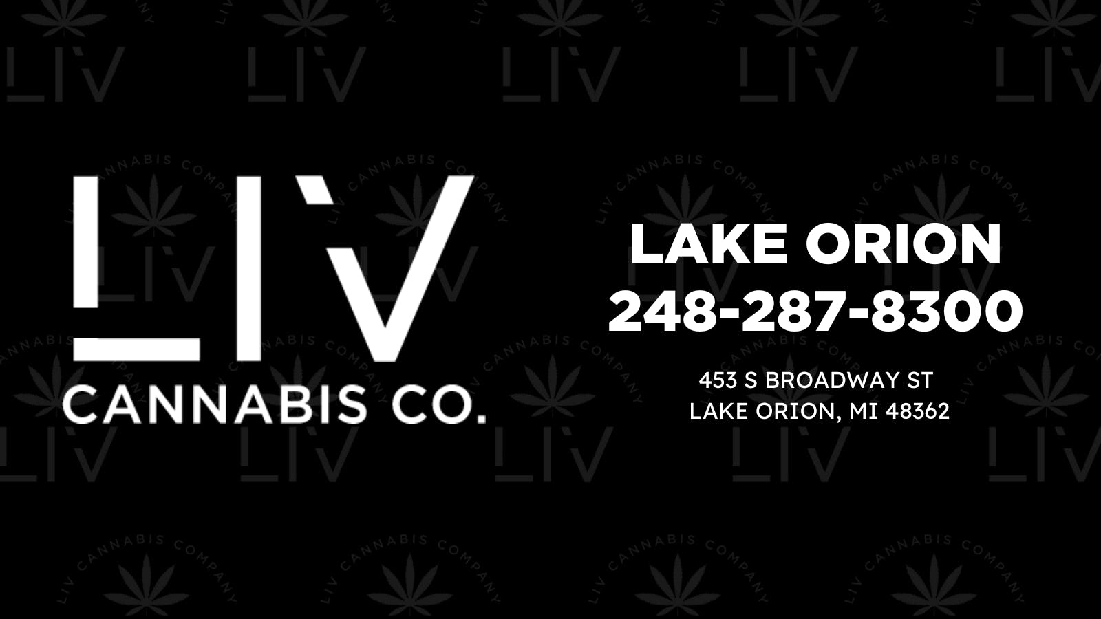 LIV Cannabis: Lake Orion listing banner