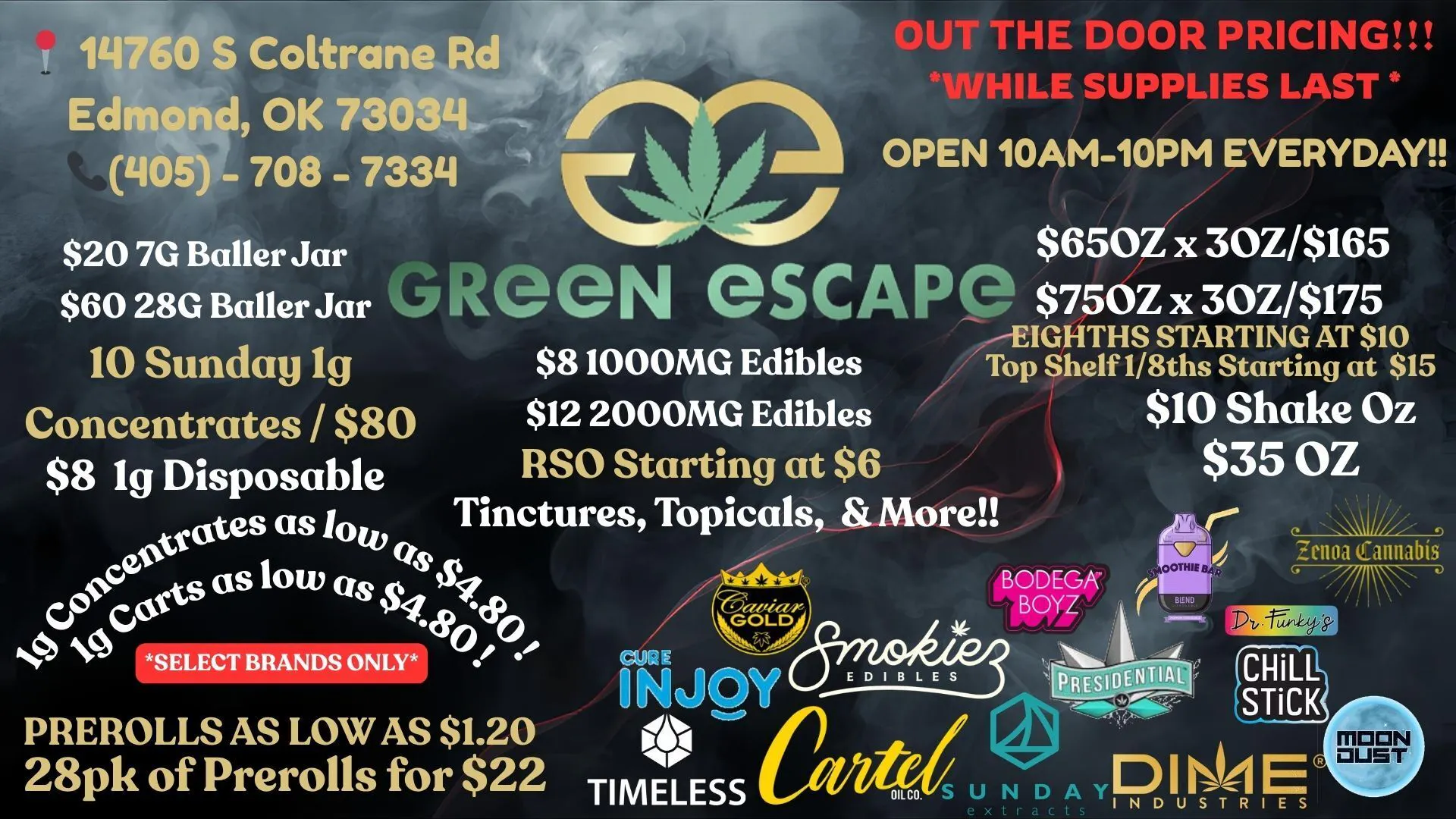 Edmond Green Escape listing banner