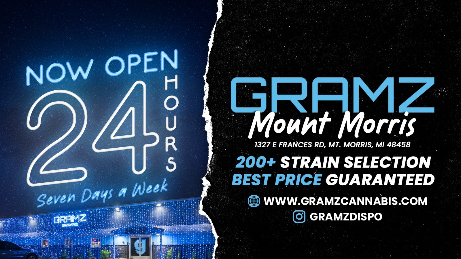 Gramz Cannabis - Mt. Morris listing banner