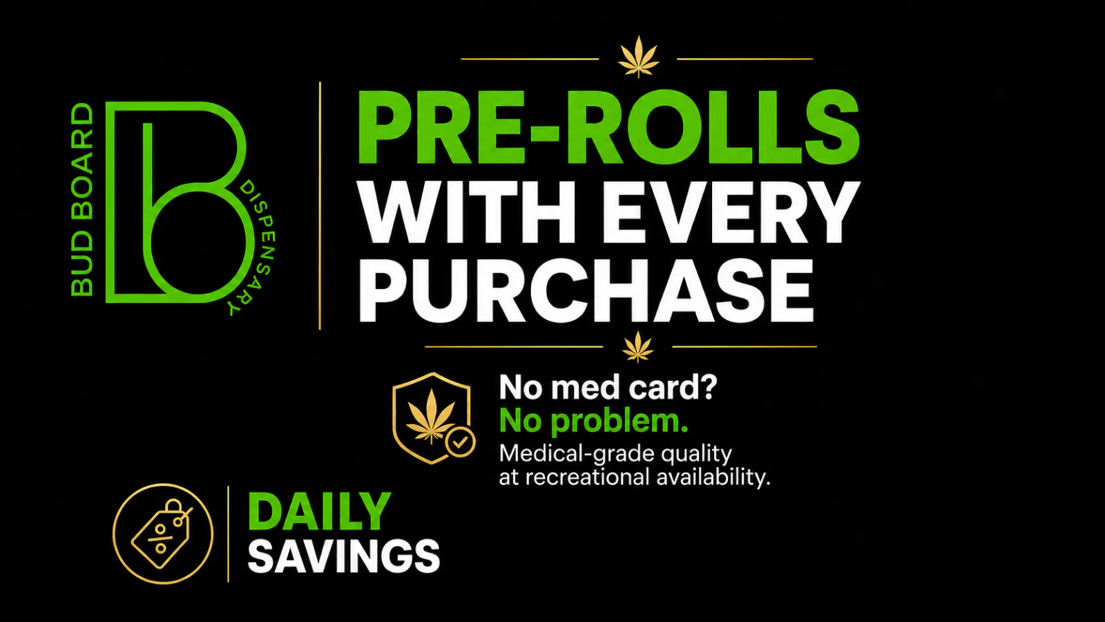 Bud Board Dispensary - Pierce listing banner