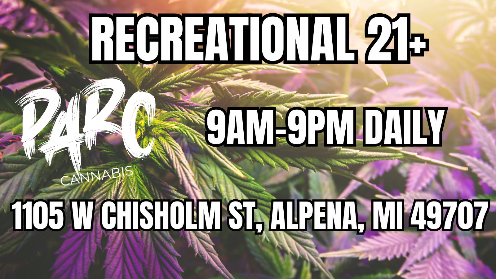 PARC Cannabis Alpena - Recreational listing banner