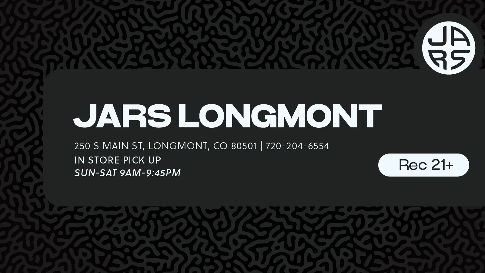 JARS Cannabis - Longmont listing banner