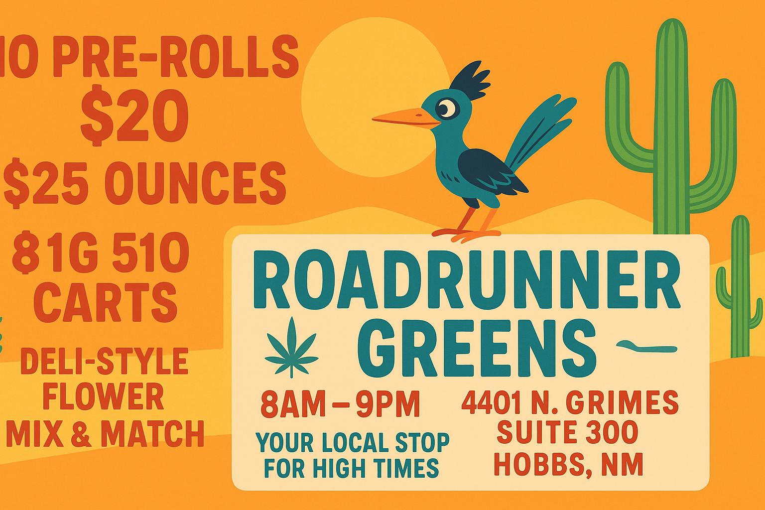 Roadrunner Greens listing banner