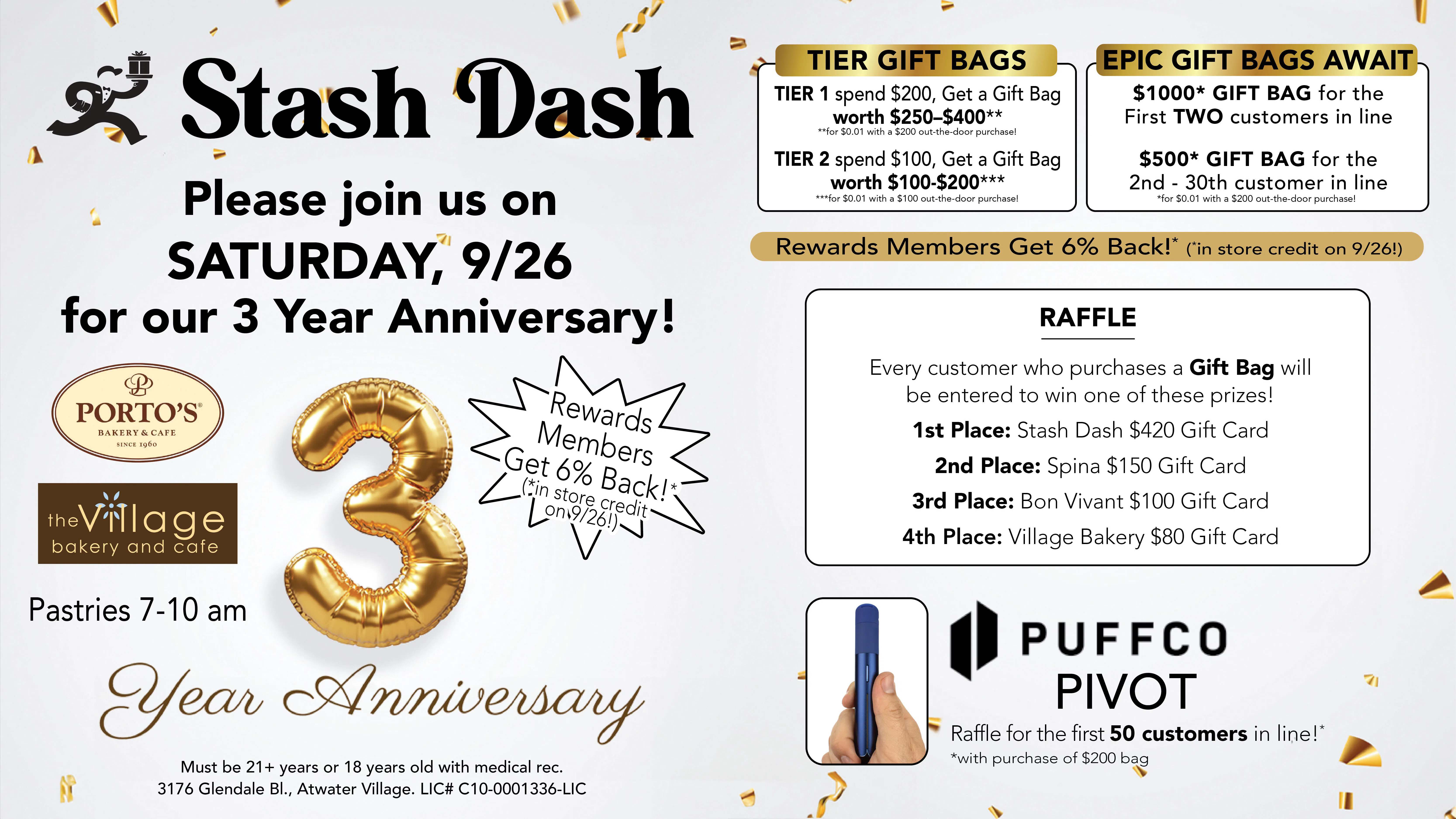 STASH DASH listing banner