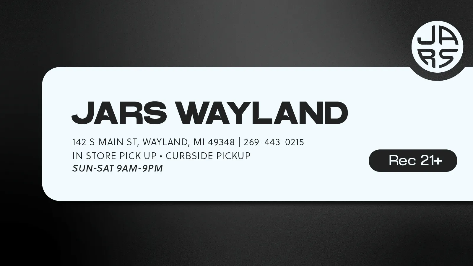 JARS Cannabis - Wayland listing banner