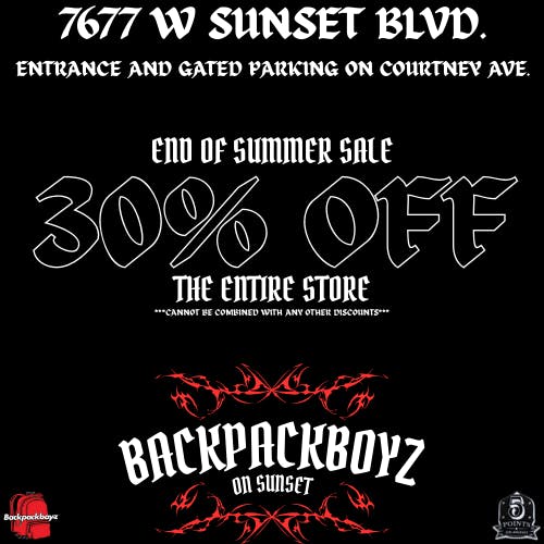 Backpack Boyz Hollywood- Sunset listing banner