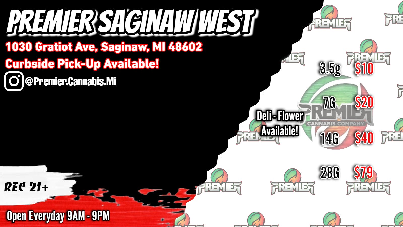Premier Cannabis Saginaw West listing banner