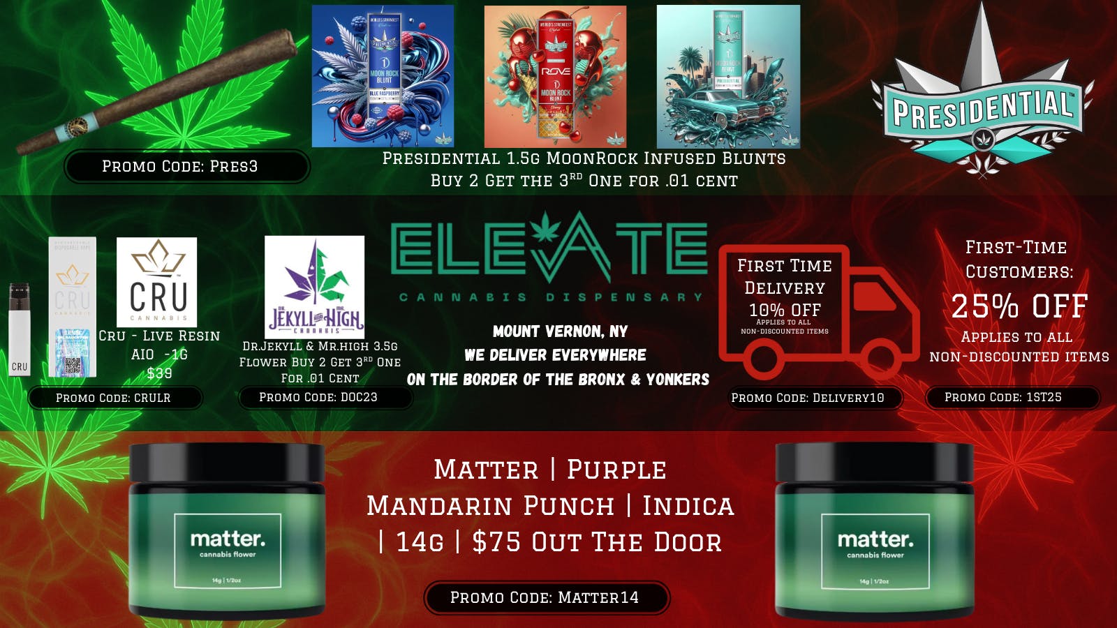 Elevate Cannabis Dispensary listing banner