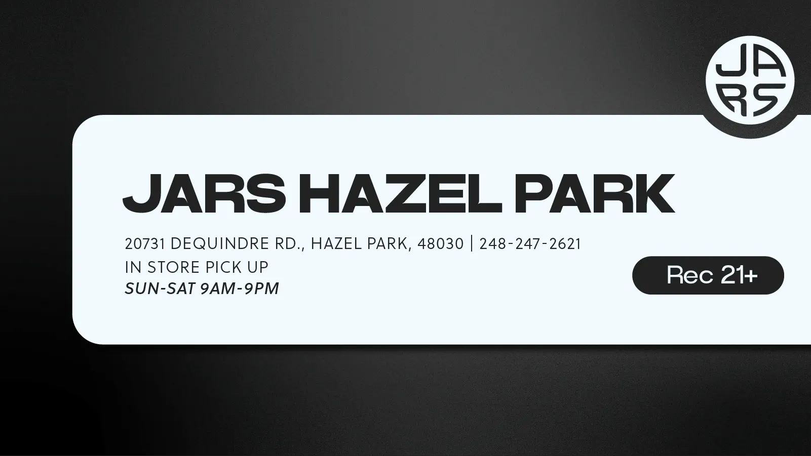 JARS Cannabis - Hazel Park listing banner