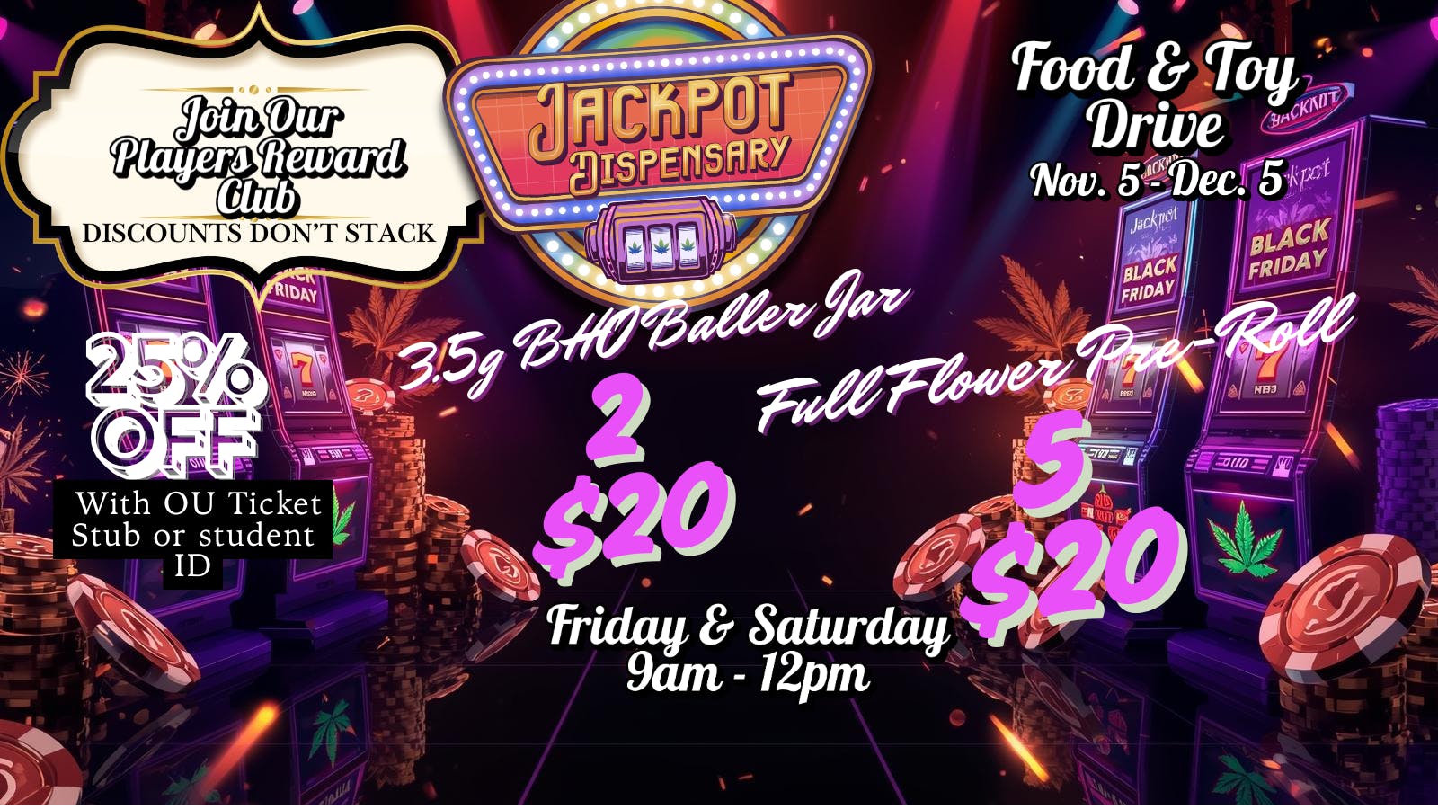 Jackpot Dispensary listing banner