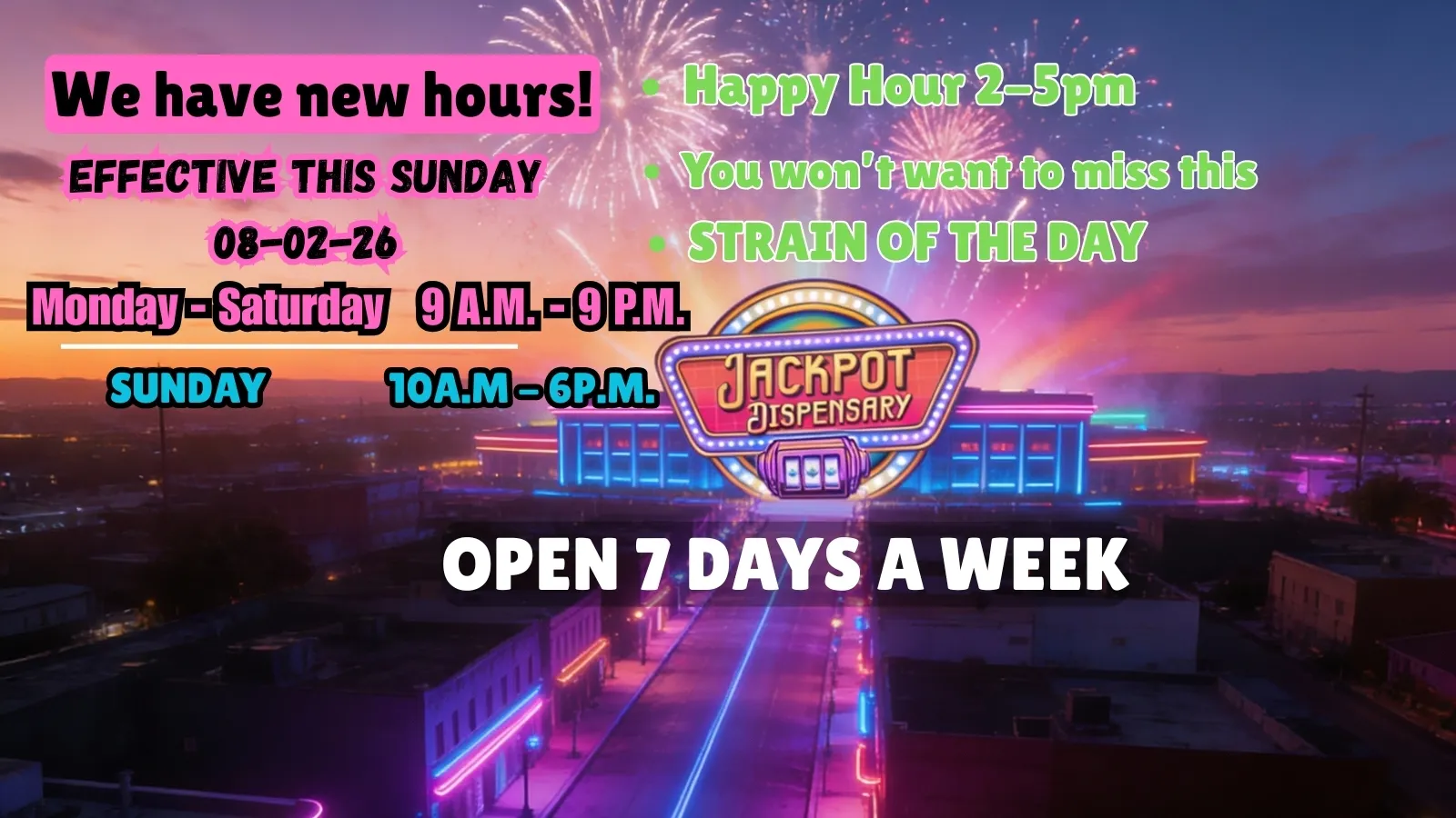 Jackpot Dispensary listing banner