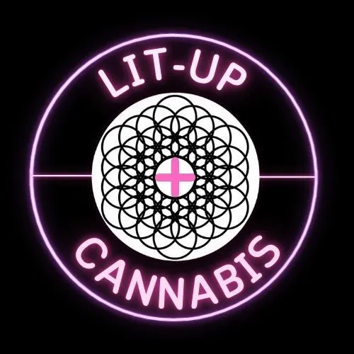 Lit up cannabis