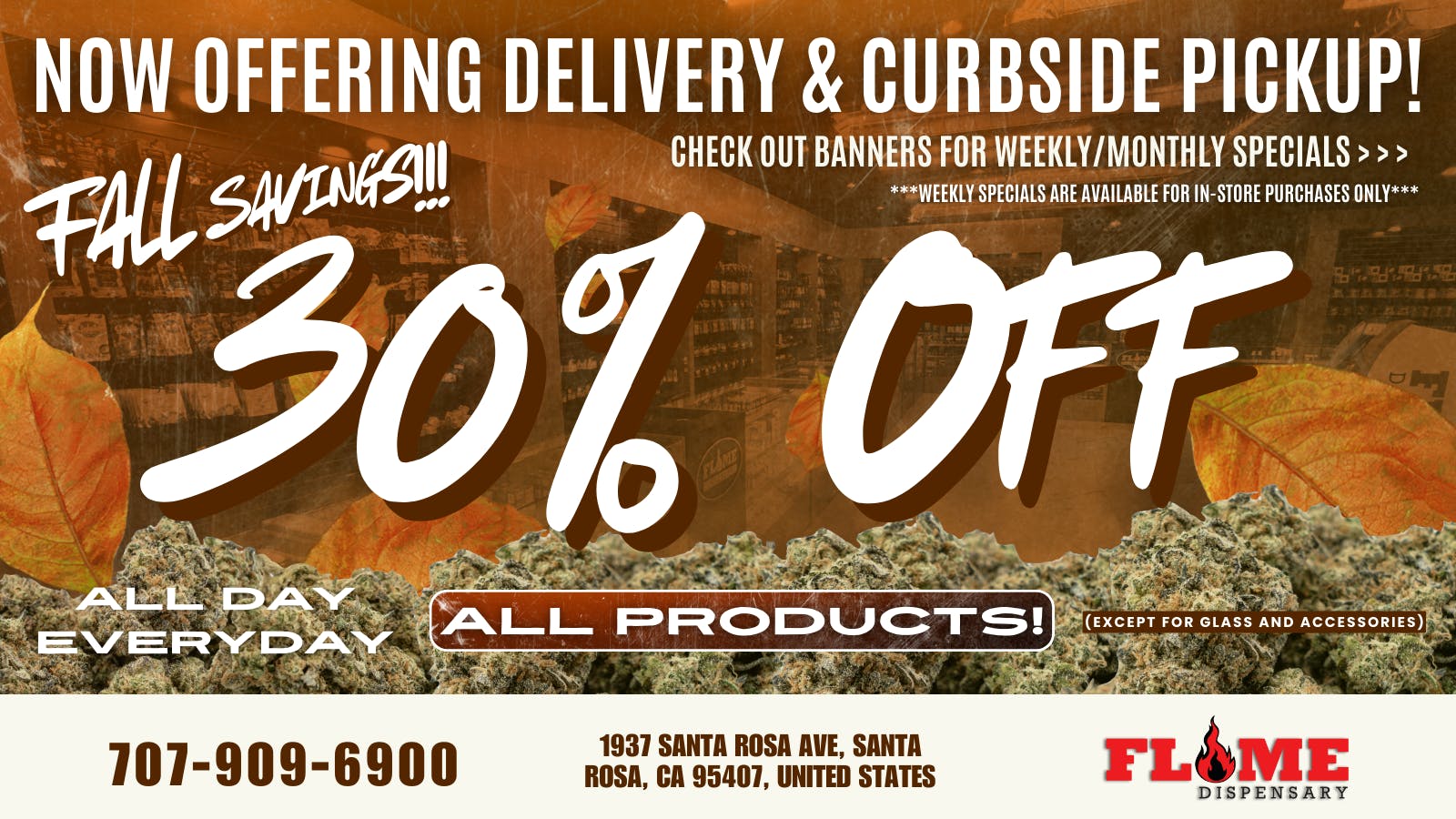 Flame Dispensary listing banner