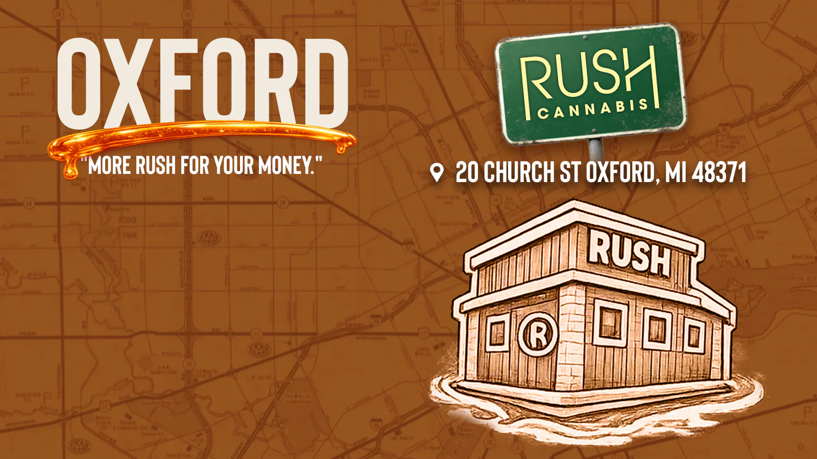 Rush Cannabis - Oxford listing banner