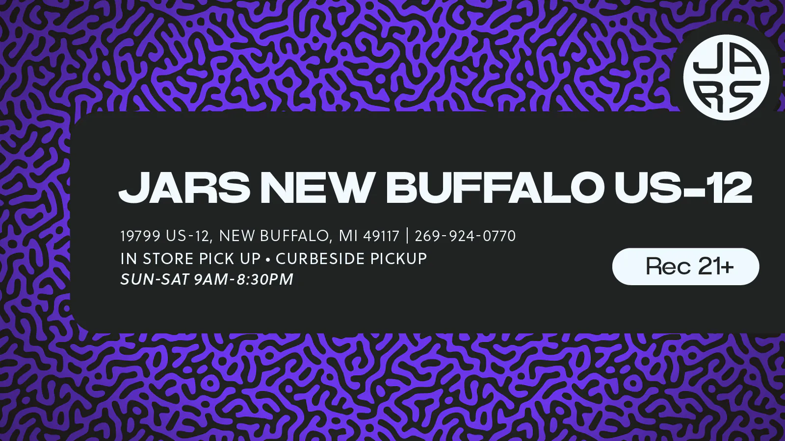 JARS Cannabis - New Buffalo US-12 listing banner