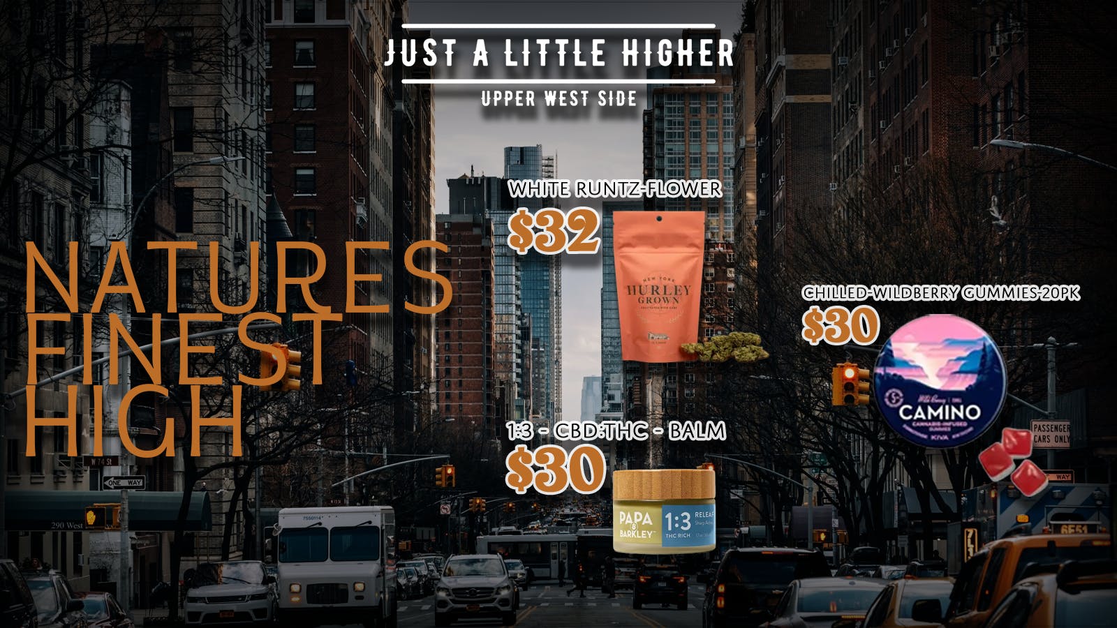 Just A Little Higher - Upper West Side listing banner
