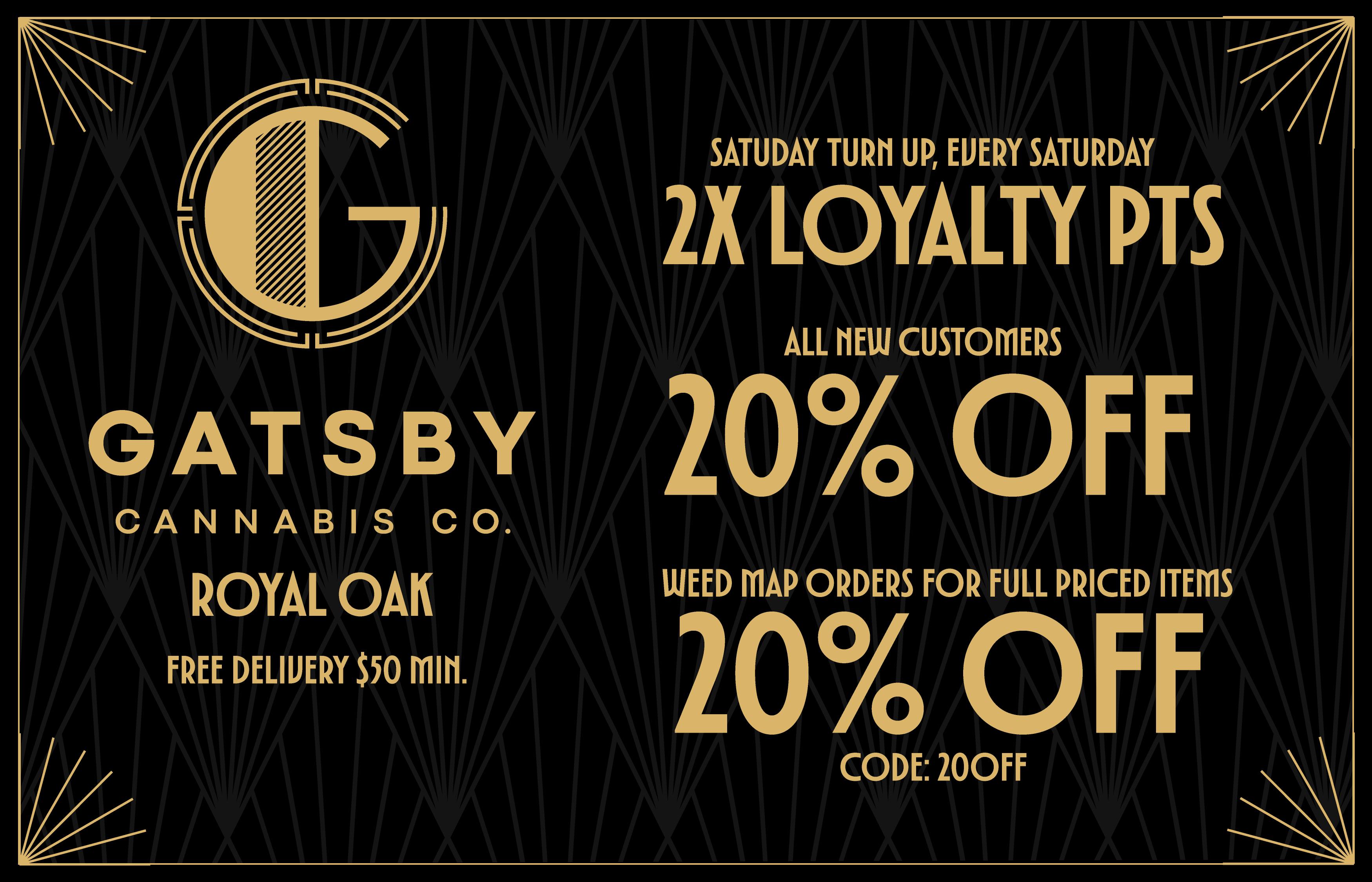 Gatsby Cannabis Co. listing banner