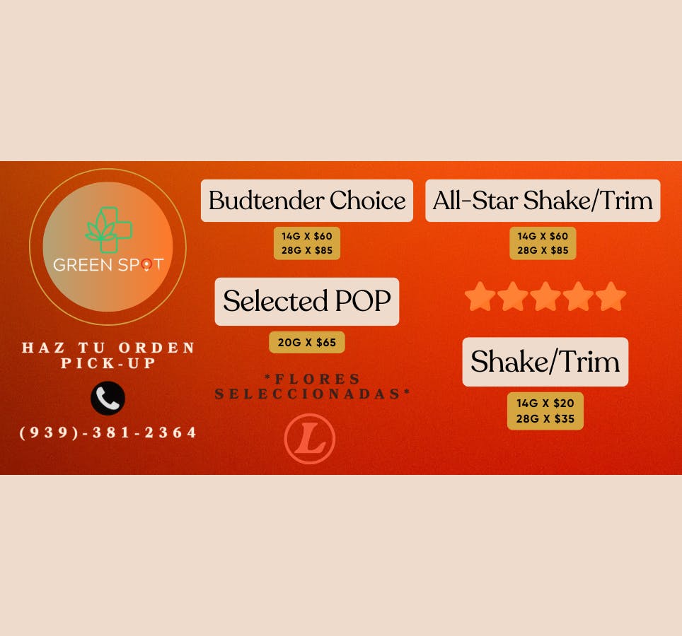 The Green Spot listing banner