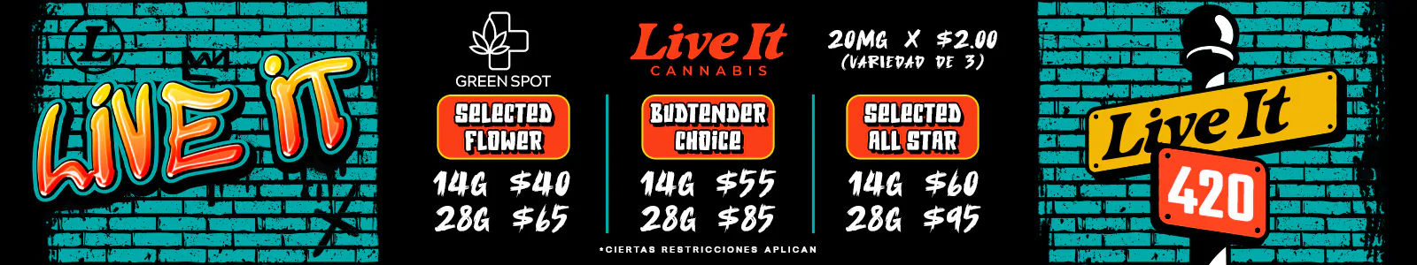 The Green Spot listing banner