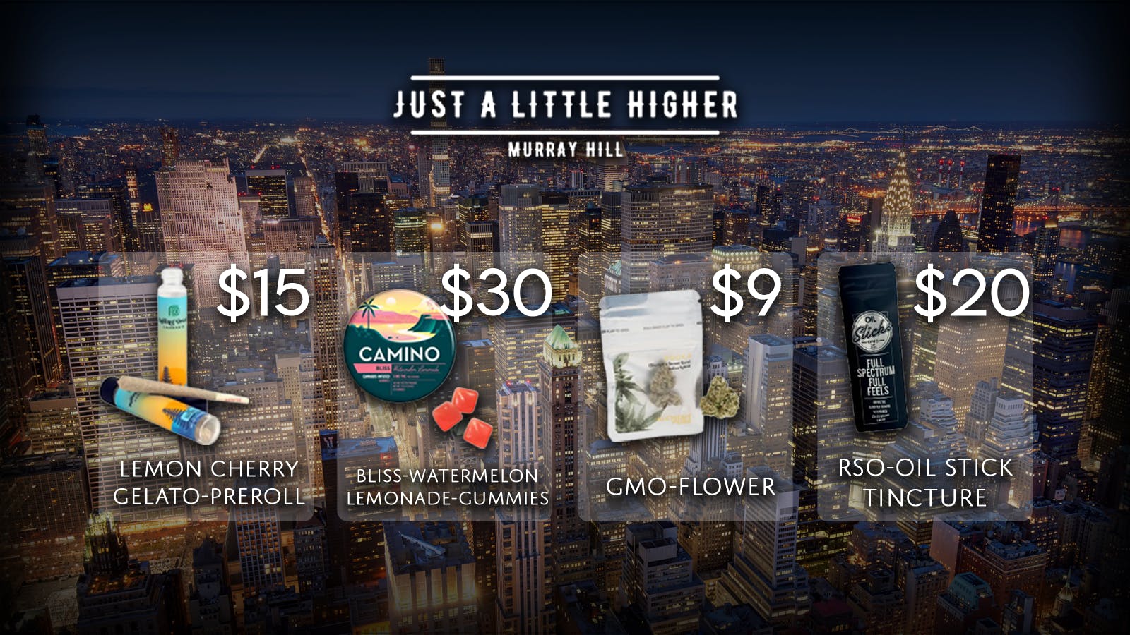 Just A Little Higher - Murray Hill listing banner