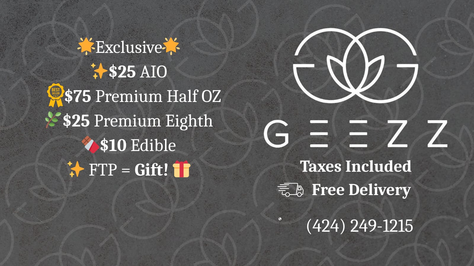 Geezz Dispensary listing banner