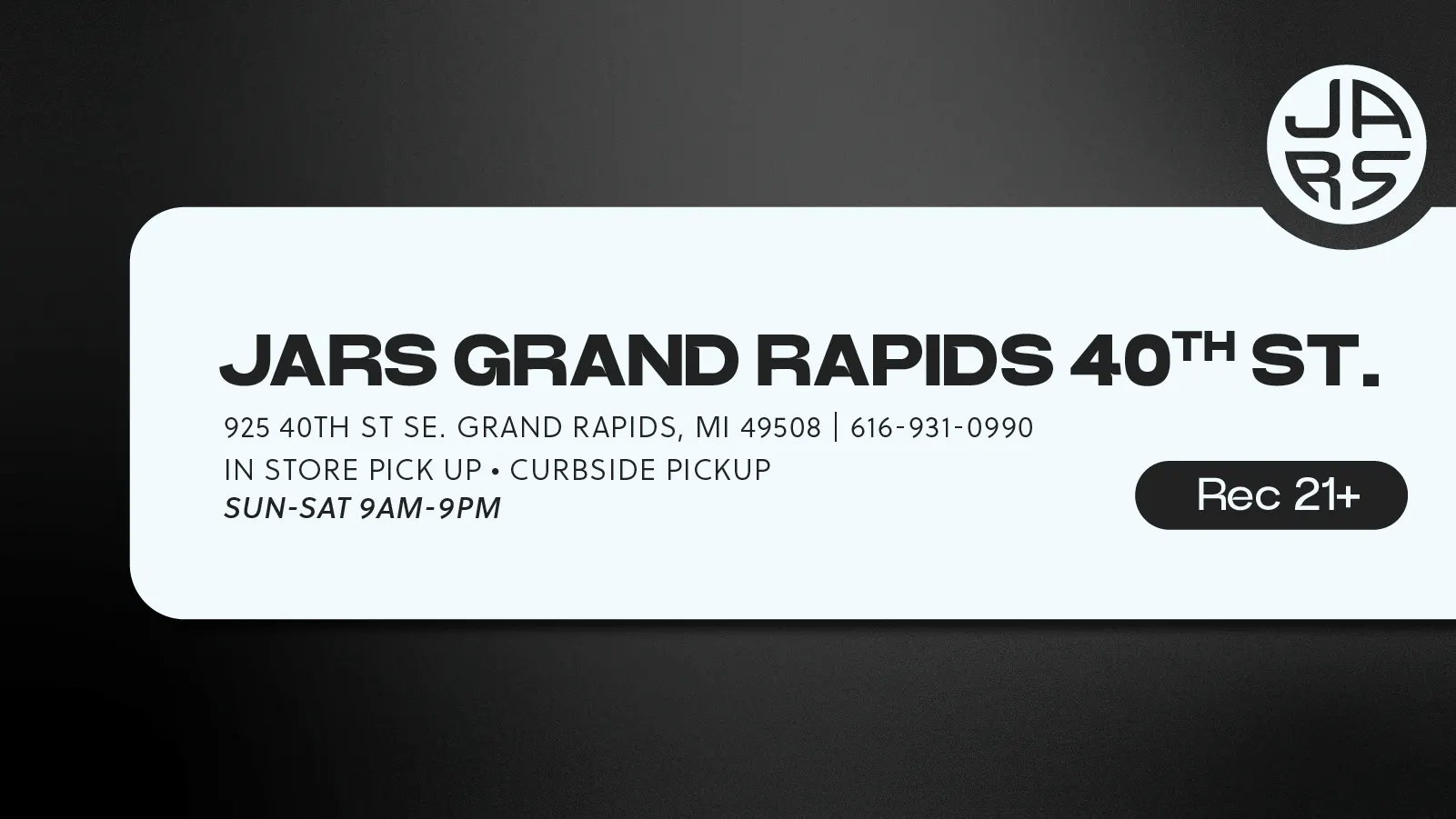JARS Cannabis Grand Rapids 40th St listing banner