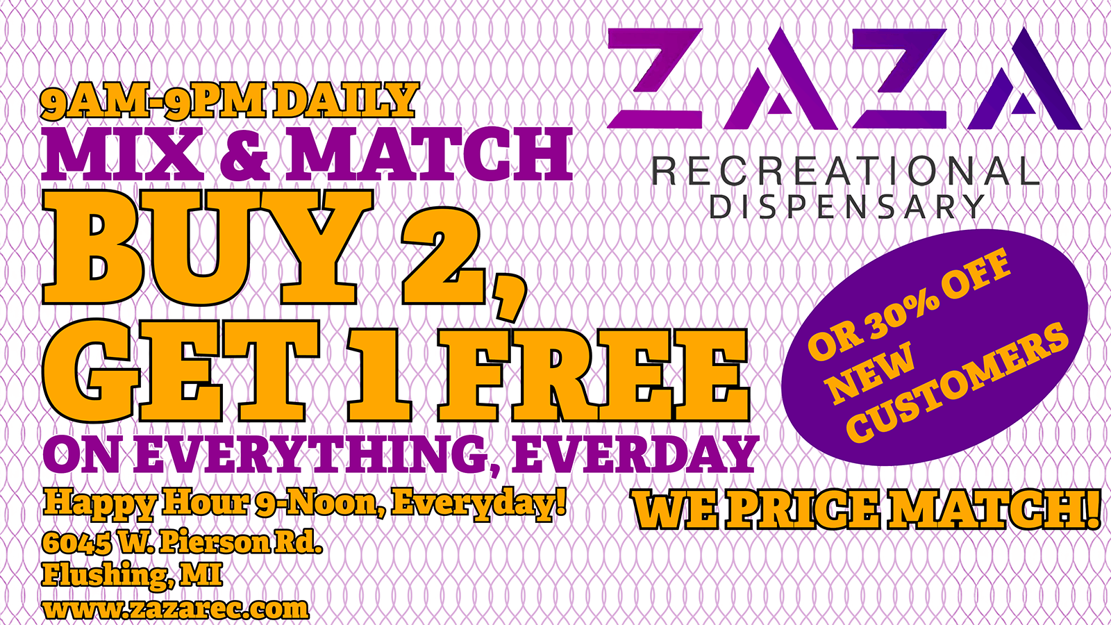 Zaza Recreational listing banner