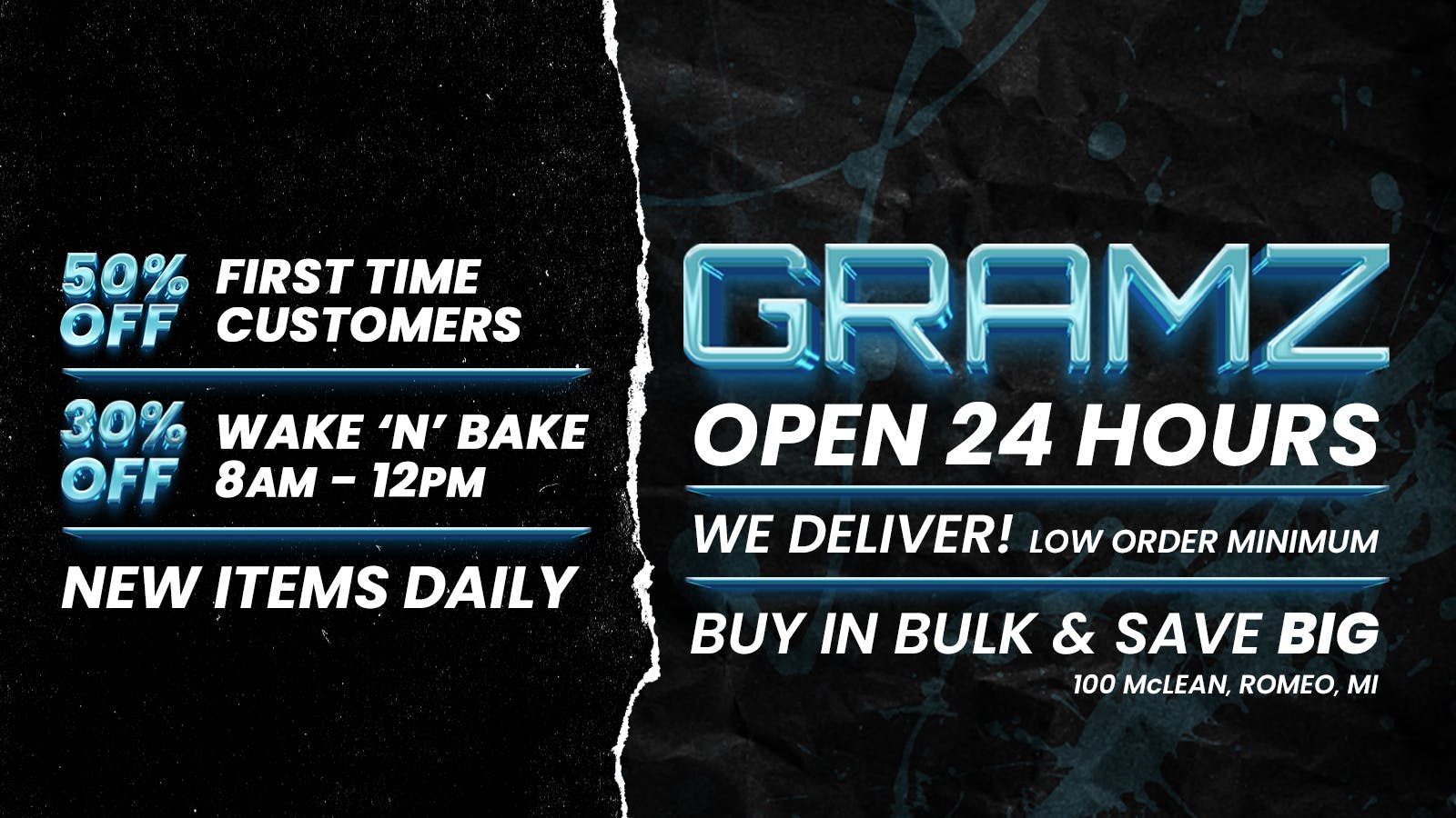 Gramz Cannabis - Romeo listing banner