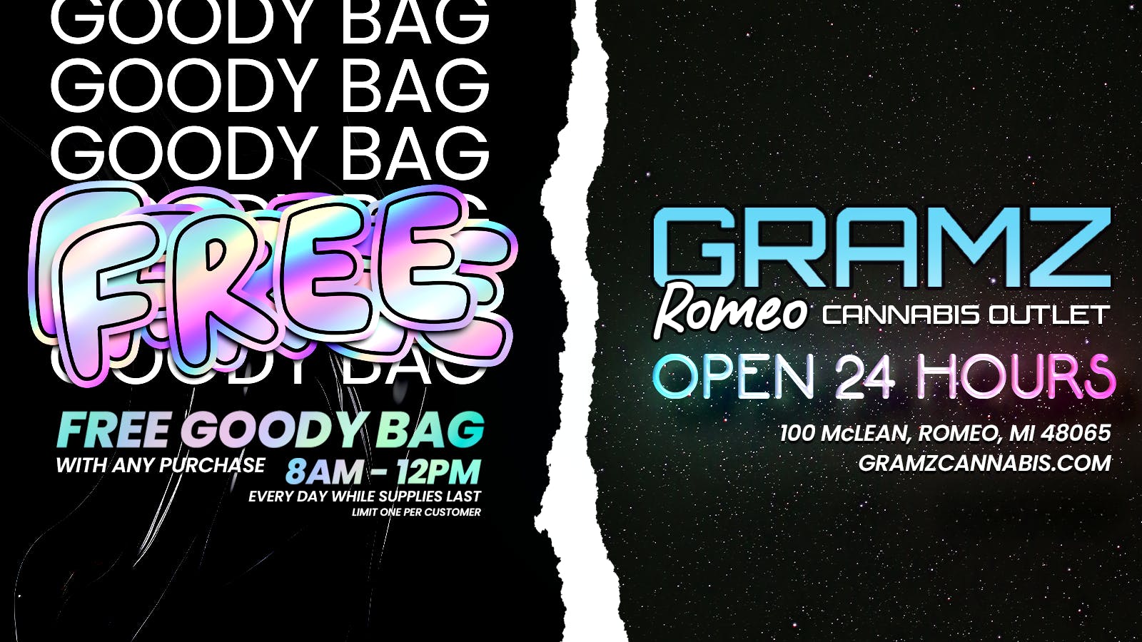 Gramz Cannabis - Romeo listing banner