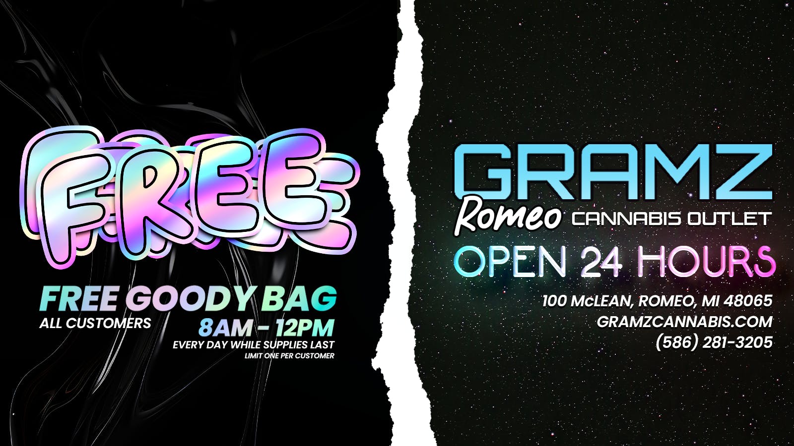 Gramz Cannabis - Romeo listing banner