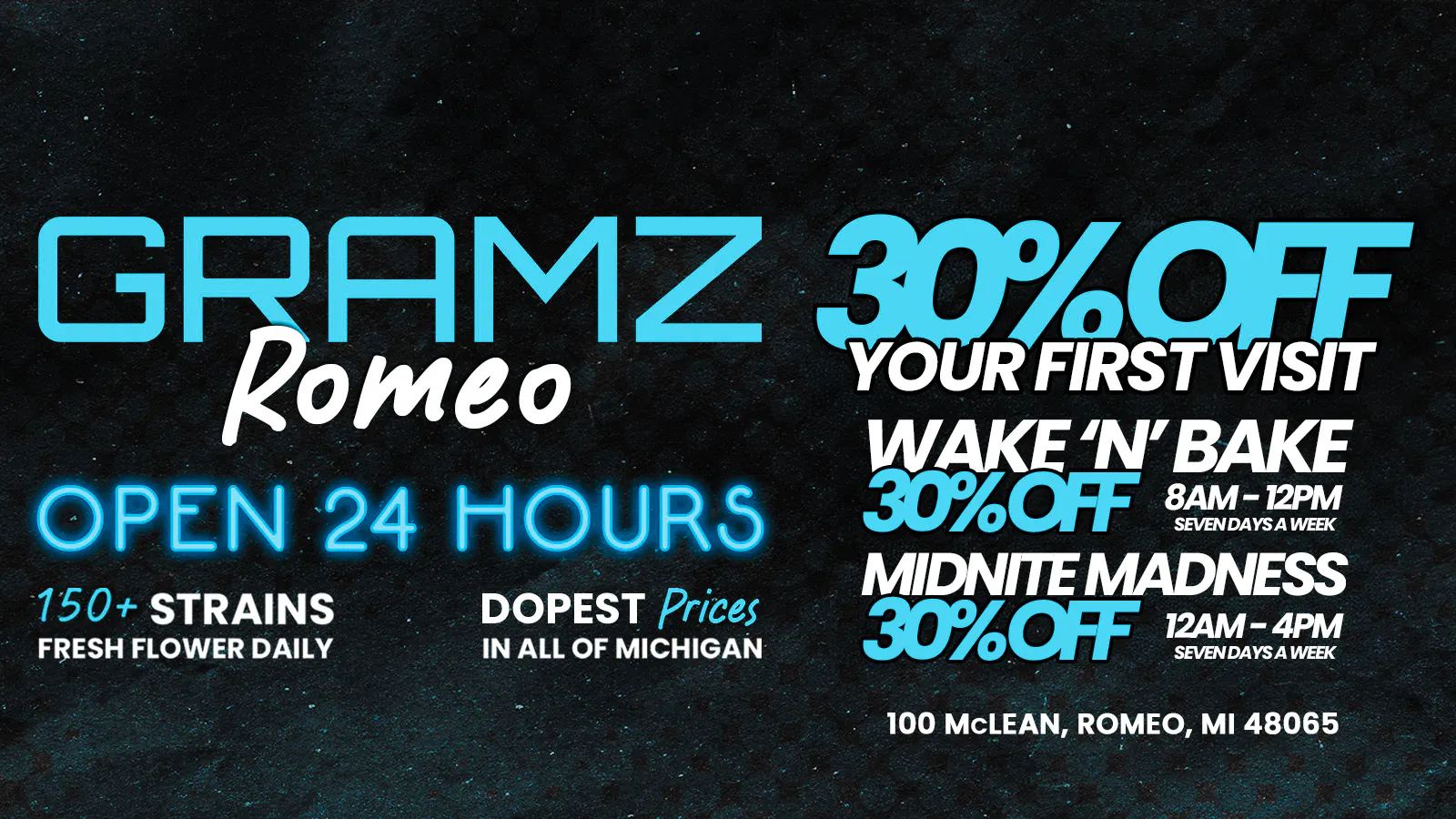 Gramz Cannabis - Romeo listing banner