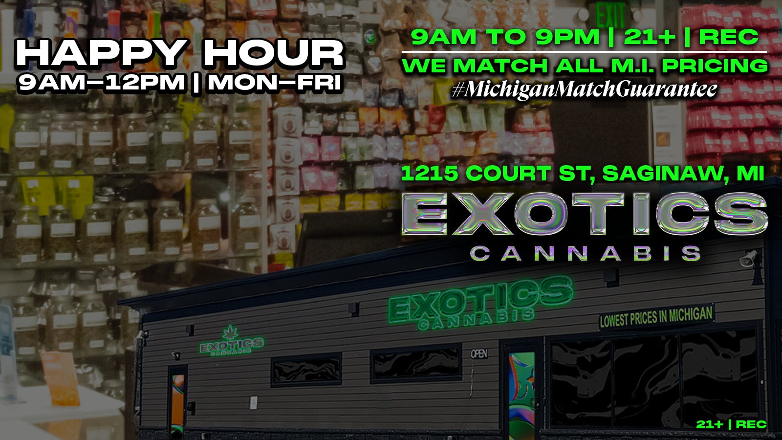 Exotics Cannabis - Saginaw listing banner