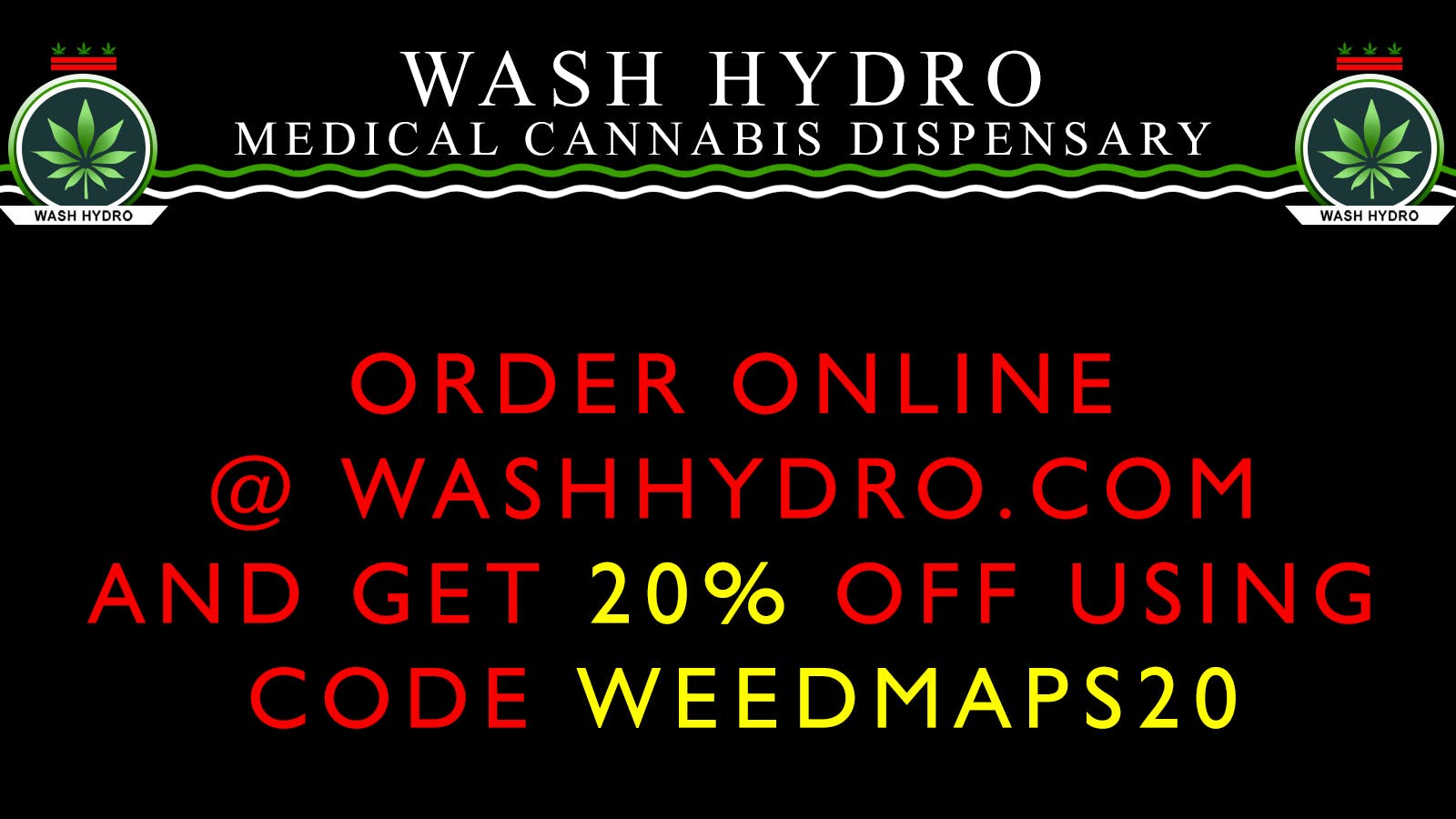 Wash Hydro Medical Cannabis Dispensary listing banner