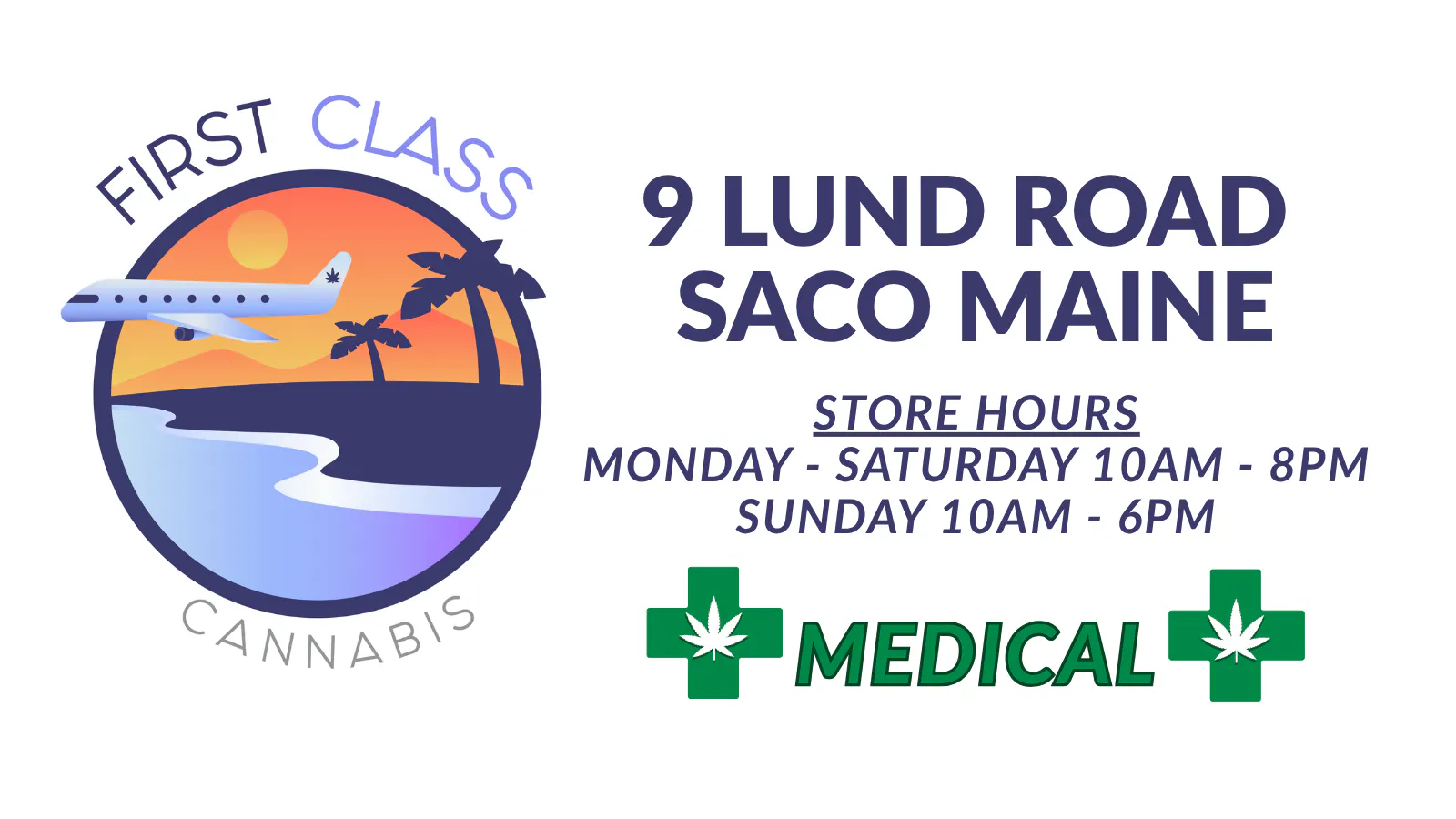 First Class Cannabis - Saco listing banner