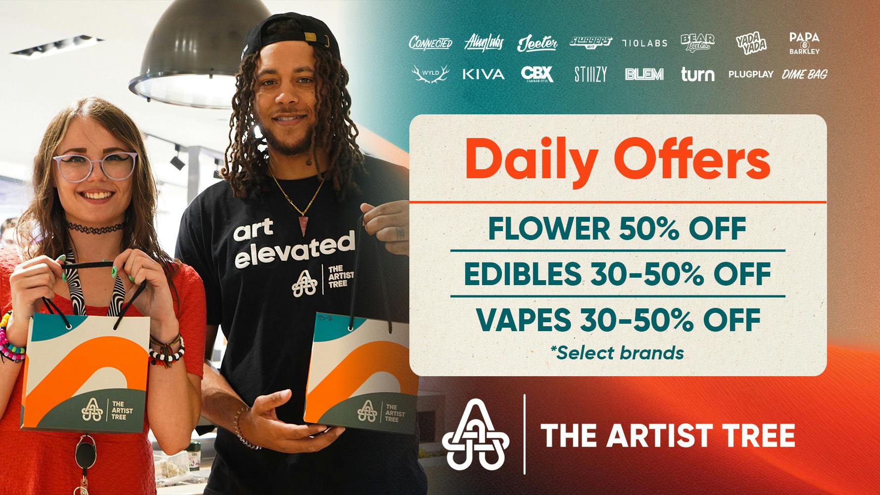 The Artist Tree Dispensary Fresno Shaw listing banner