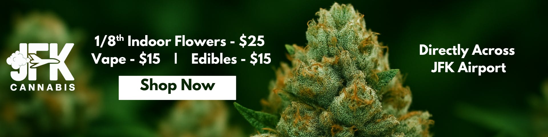 JFK Cannabis listing banner