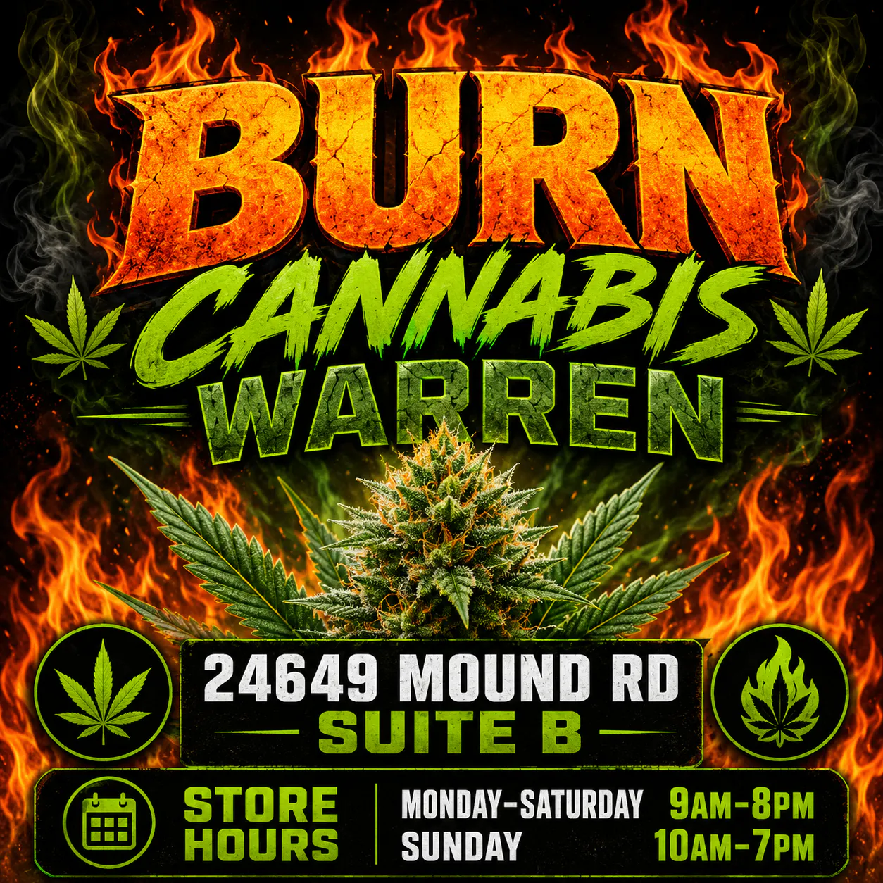 Burn Cannabis Retail - Warren listing banner