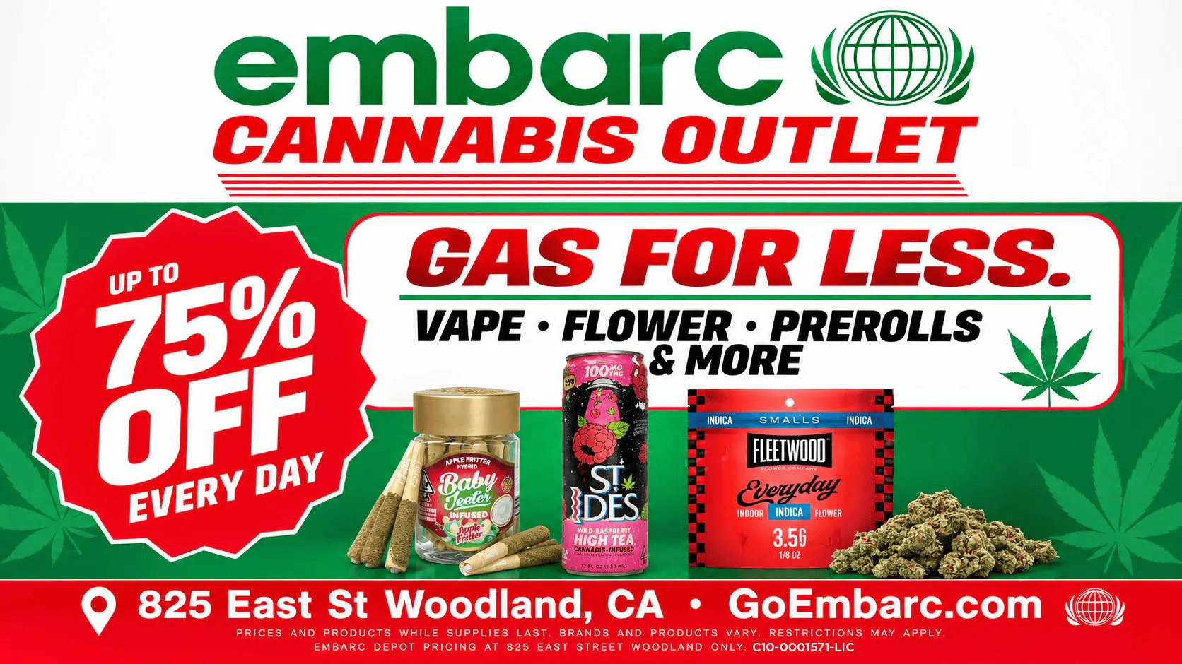 Embarc Cannabis Outlet listing banner